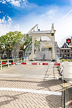 A drawbridge across a canal in the Netherlands