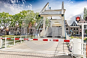 A drawbridge across a canal in the Netherlands