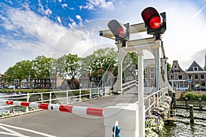 A drawbridge across a canal in the Netherlands