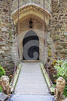 Drawbridge entrance to hammond castle Gloucester Massachuetts photo