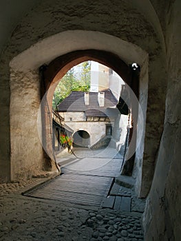 Drawbridge and gate at Orava Castle, Slovakia photo
