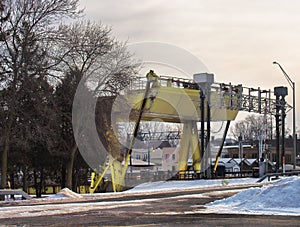 Drawbridge over the Oswego River