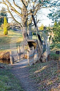 Drawbridge in the park