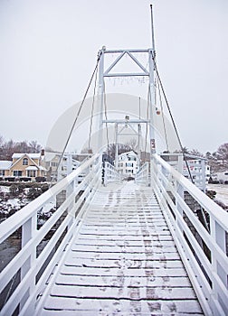 Drawbridge at Perkins Cove Harbor in Oginquit Maine