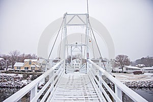 Drawbridge at Perkins Cove Harbor in Oginquit Maine photo