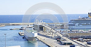 Drawbridge of the port of Barcelona