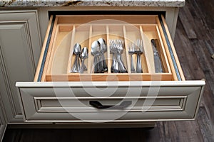 drawer for the kitchen cabinet metal open clean style