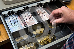 Drawer with money
