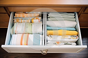 drawers filled with silk handkerchiefs