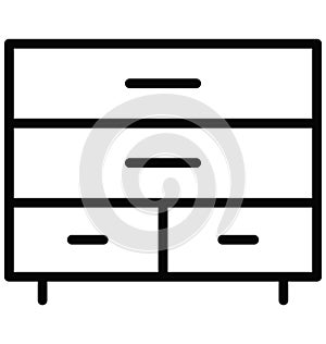 Drawers Isolated Vector icon that can be easily edit or modified.