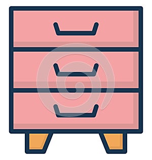 Drawers Isolated Vector Icon That can be easily Modified or Edited.