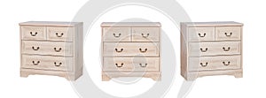 Drawers isolated with white background.