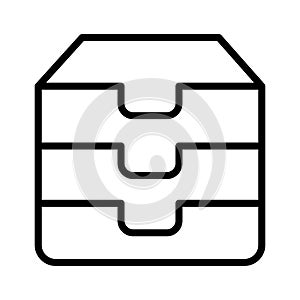 Drawers  Line Style vector icon which can easily modify or edit