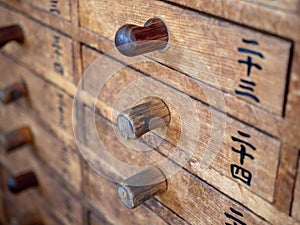 Drawers with prayers at Senso-ji temple, Tokyo, Japan