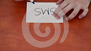 Drawing abbreviation SMS