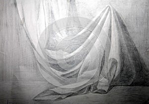 Drawing academic aFabric a drapery photo
