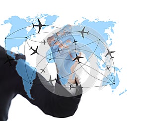 Drawing the air on a whiteboard map