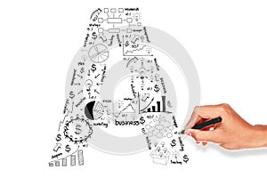 Drawing alphabet business plan concept