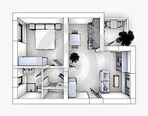 Drawing apartment