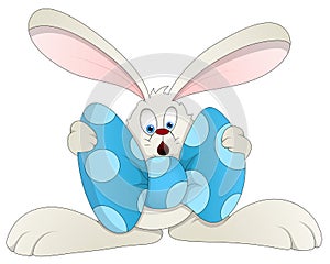 Easter Bunny - Cartoon Character - Vector Illustration