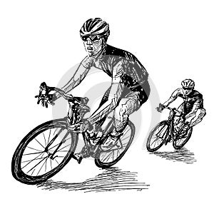 Drawing of the bicycle  competition