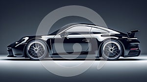 Drawing Of A Black car On A White Background