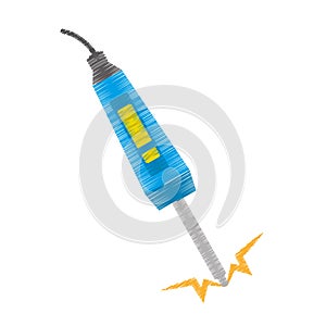 Drawing blue electronic repair hardware pc