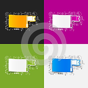 Drawing business formulas. flag