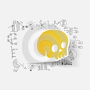 Drawing business formulas. skull