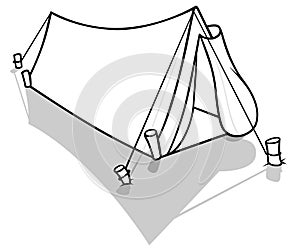 Drawing of a Camp Tent