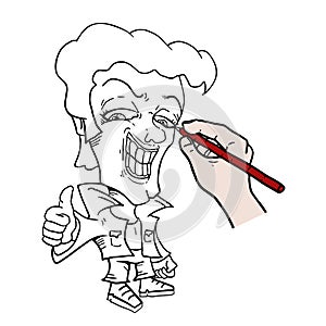 Drawing caricature