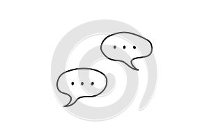 drawing of chat bubble or message icon photo