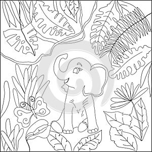 Drawing for children\'s coloring book