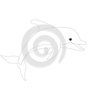 coloring book d for dolphin