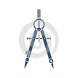 Drawing compass black icon