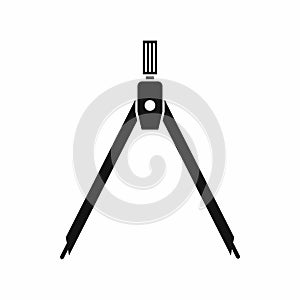 Drawing compass icon, simple style