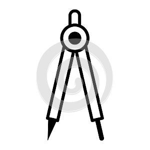 Drawing compass icon vector on trendy design