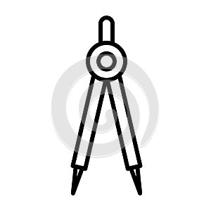Drawing compass icon vector on trendy design