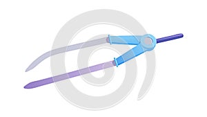 Drawing Compass Tool, Technical Instrument, Geometry Draft, vector design Generative AI