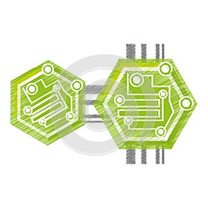 drawing computer circuit hexagon electronic component