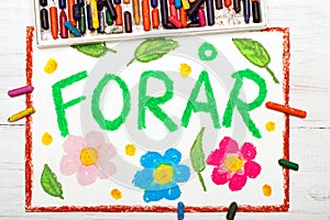 Drawing: Danish words ForÃ¥r Spring