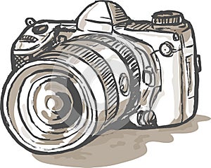 Drawing digital SLR camera