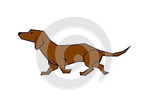 Drawing of dog with white background photo