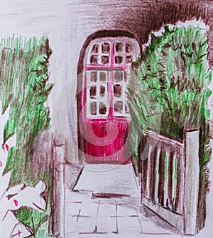 Drawing of the door