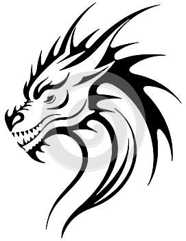 Drawing of Dragon Head as Logo