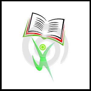 Drawing of education logo with isolated background