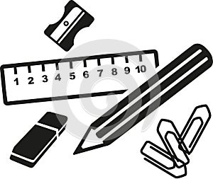 Drawing equpiment vector