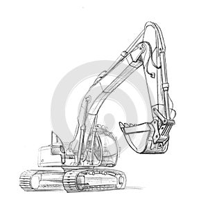 Drawing excavator