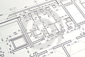 Drawing a floor plan of the building