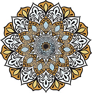 Drawing of a floral mandala